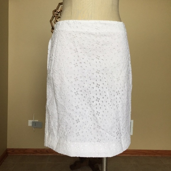 NWT Talbots 100% Cotton Lace Pencil Skirt 6 - Picture 1 of 6